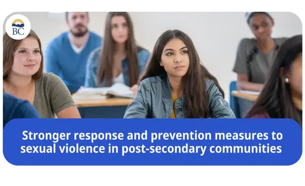 BC proposes policy act to address sexual violence at post-secondary institutions