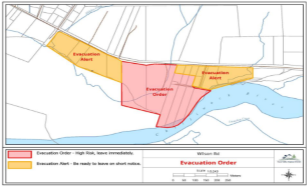 Flooding triggers an evacuation order and alert in the Fraser Valley Regional District