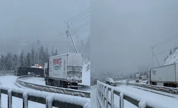 Highway 1 closed near Golden due to vehicle incident and weather