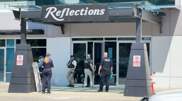 Surrey business shot at in possible extortion case