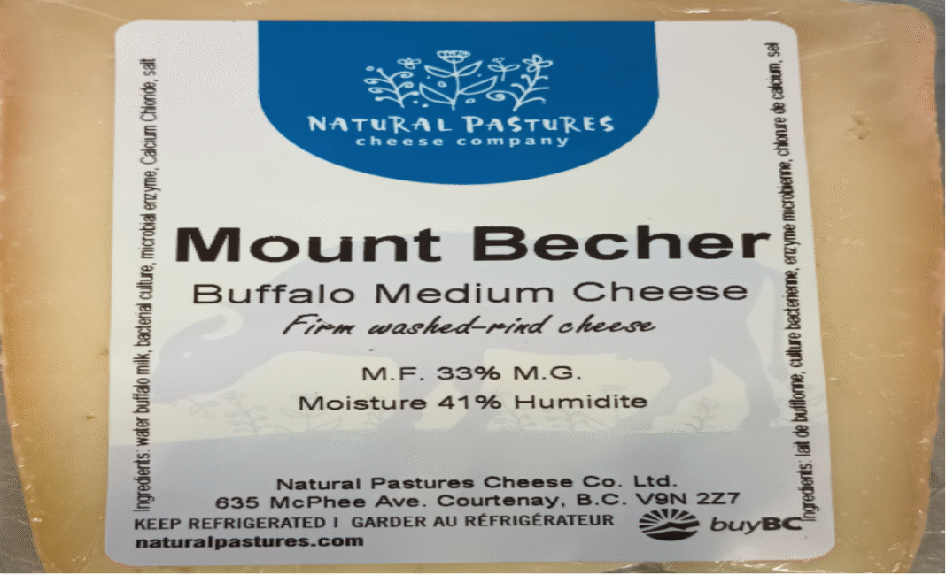 Mount Becher Buffalo Medium Cheese recalled . Can cause death in rare cases