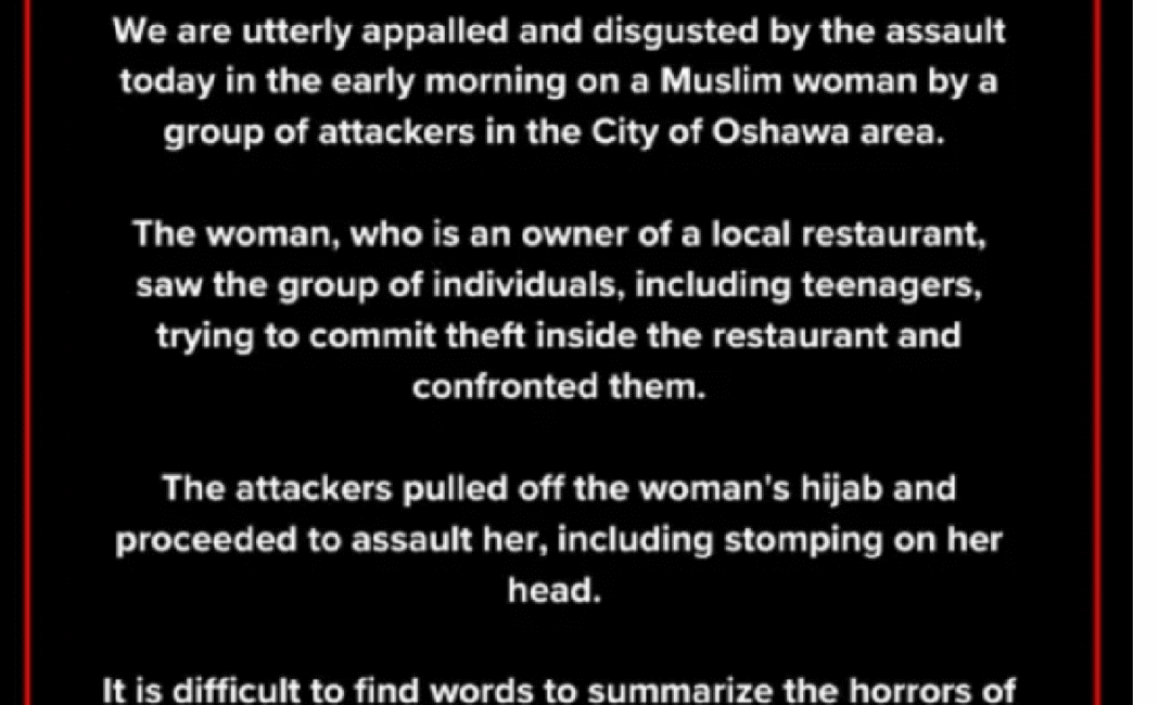 Oshawa pizza shop owner assaulted in shocking group attack, police investigating hate crime possibility