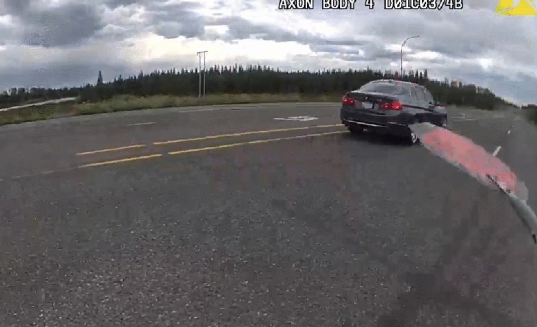 Speeding, cell-using BMW driver nearly hits BC Highway Patrol officer, faces hefty fines