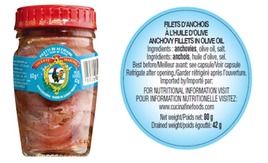 Anchovy fillets recalled in multiple provinces due to Histamine risk