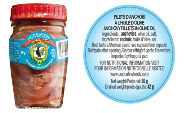 Anchovy fillets recalled in multiple provinces due to Histamine risk