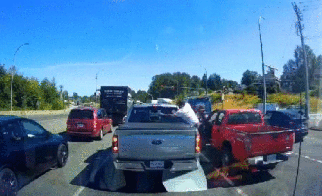 Driver pepper-sprayed in Surrey road rage incident, caught on dashcam