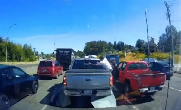 Driver pepper-sprayed in Surrey road rage incident, caught on dashcam