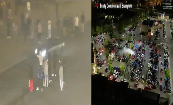 Arrest made after car meet at Trinity Common Mall, Brampton