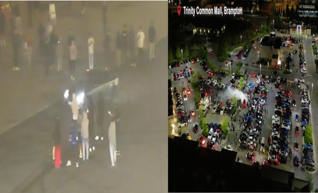 Arrest made after car meet at Trinity Common Mall, Brampton
