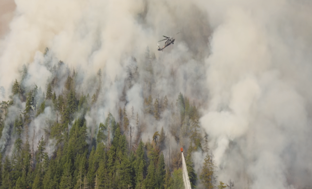 Wildfire on Vancouver Island intensifies, prompting wider air quality warnings