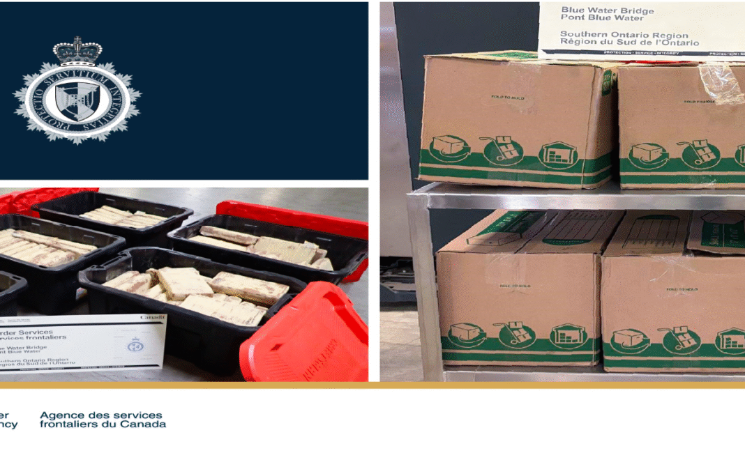 Cocaine worth $43.7 million seized at border; truck drivers from Brampton and Toronto face charges