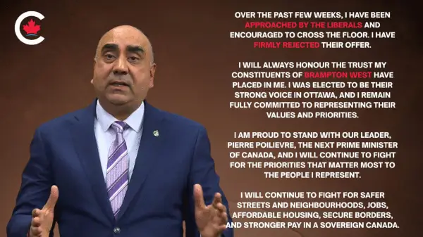 Conservative MP alleges Liberals attempted to lure him to cross the floor