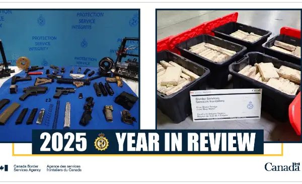 CBSA seized record 83,000kg of illegal drugs, 830 firearms in 2025