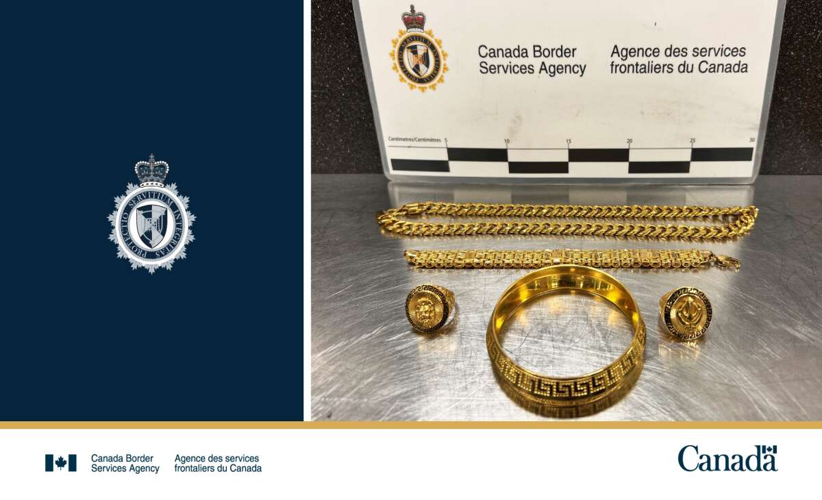 CBSA seizes more than $35,000 in undeclared gold jewellery at Ottawa airport