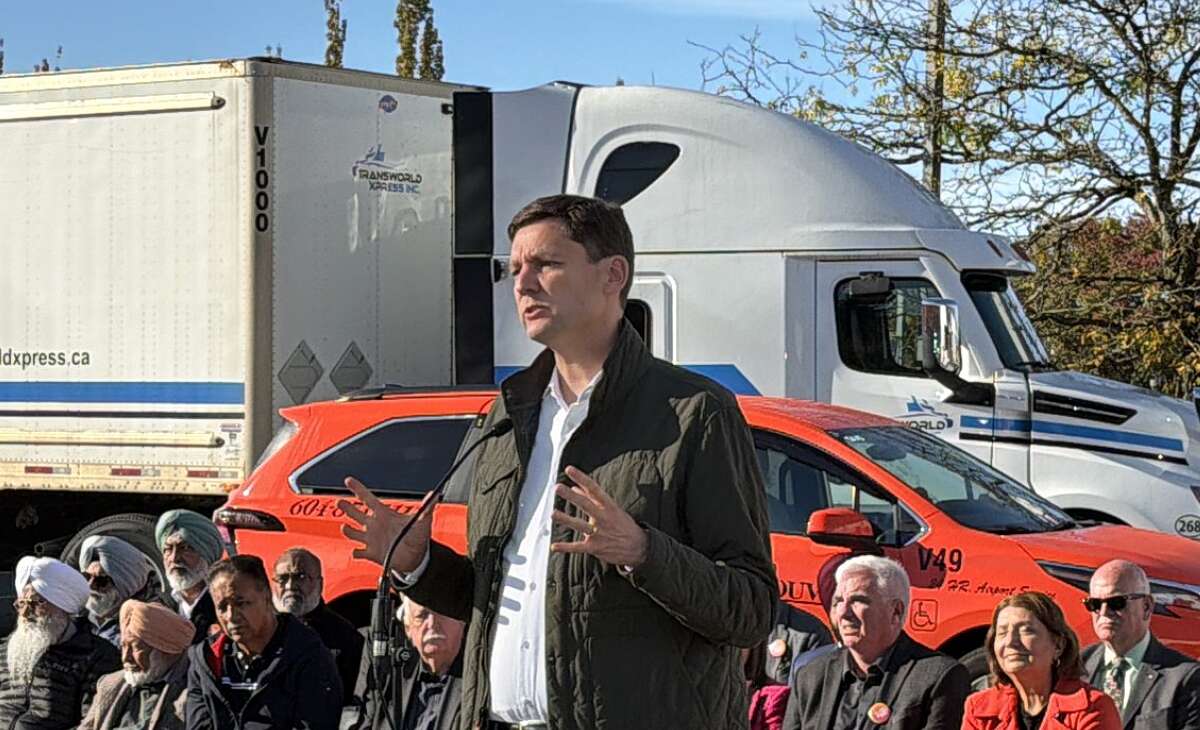 Eby promises free transit pass for low income seniors, $250M for Surrey BRT, and dedicated 'Surrey Charter'