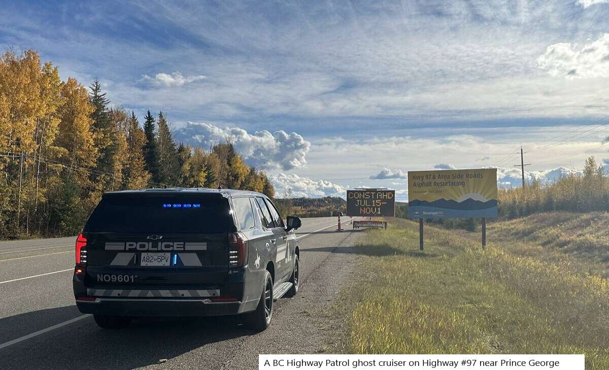 BC Highway Patrol uses ghost cruisers to catch excessive speeders in construction zones