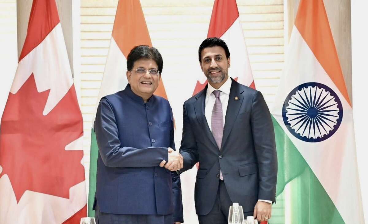  Maninder Sidhu and Piyush Goyal discuss Canada-India trade deal in New Delhi
