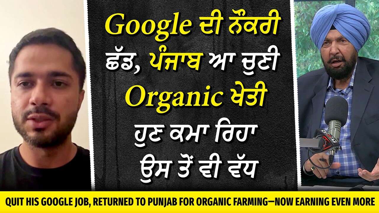 Google ਦੀ ਨੌਕਰੀ ਛੱਡ, ਪੰਜਾਬ ਆ ਚੁਣੀ Organic ਖੇਤੀ—ਹੁਣ ਕਮਾ ਰਿਹਾ ਨੌਕਰੀ ਤੋਂ ਵੀ ਵੱਧ | From Google to Punjab