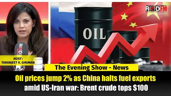 Oil prices jump 2% as China halts fuel exports amid US-Iran war: Brent crude tops $100