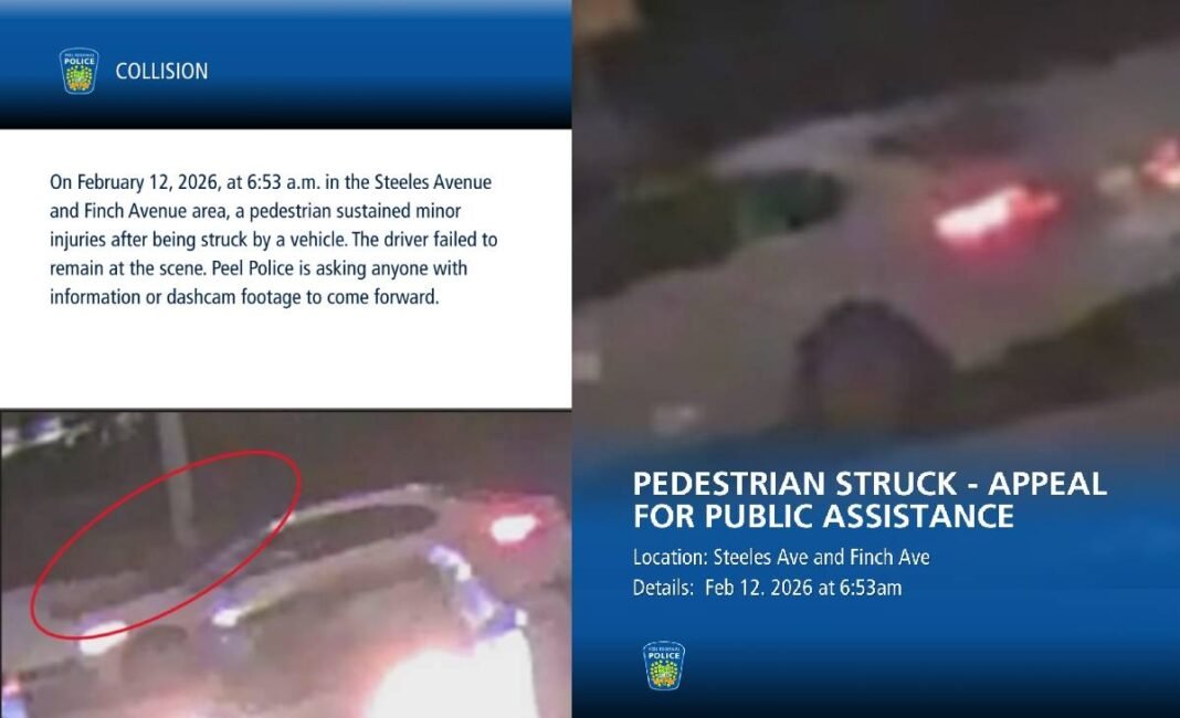 Pedestrian struck and injured in Brampton
