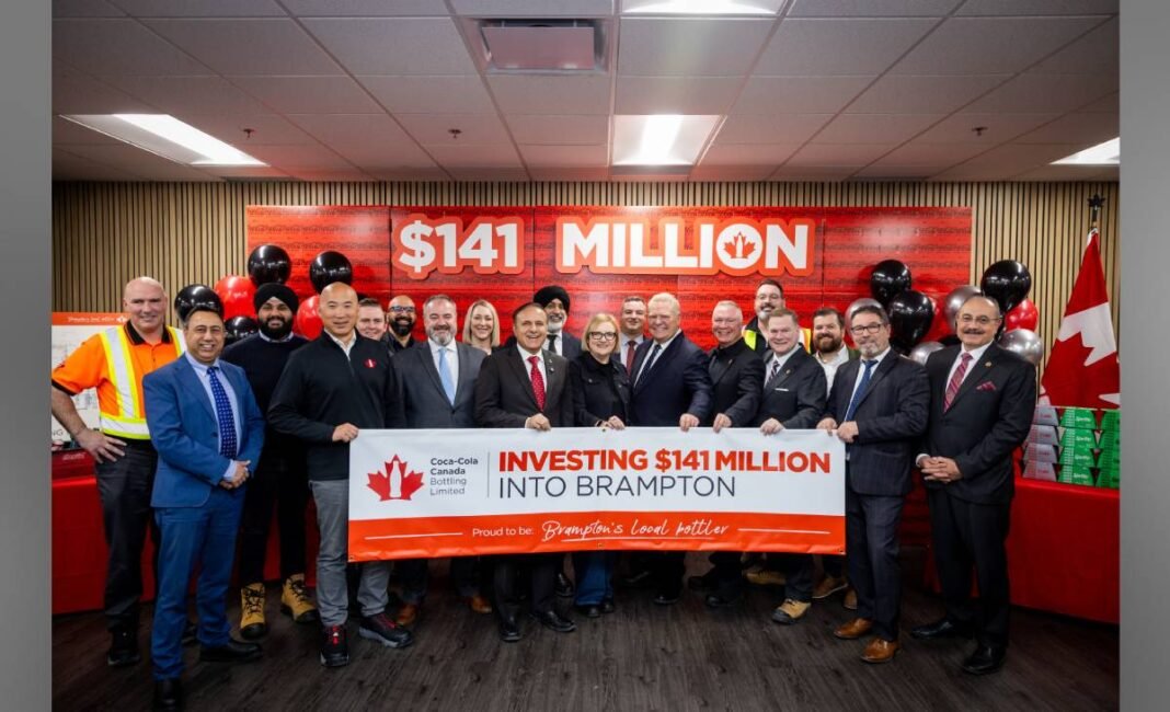Coca-Cola Canada Bottling invests $141M to expand Brampton facility, create 500 construction jobs