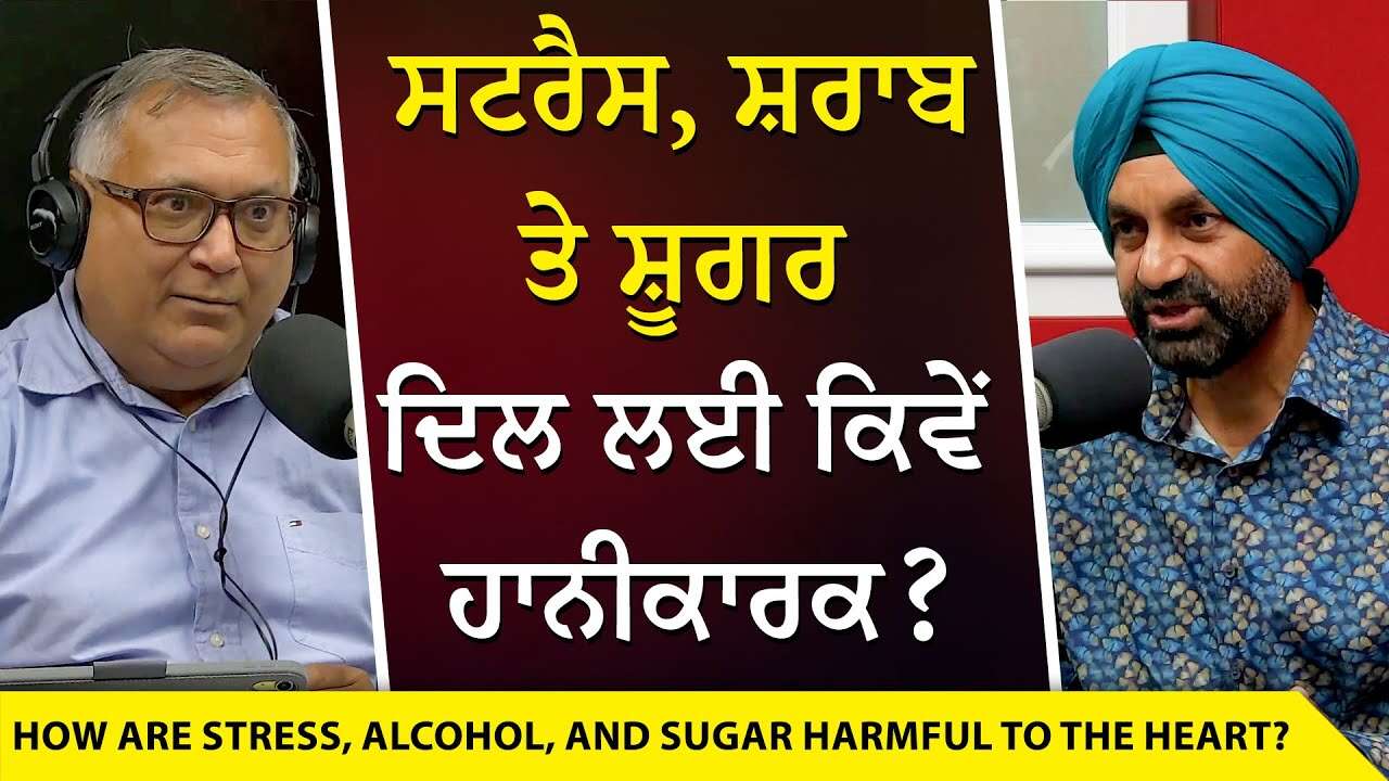 How Stress, Alcohol & Sugar Damage our Heart | ਸਟਰੈਸ ਸ਼ਰਾਬ ਤੇ ਸ਼ੂਗਰ ਦਿਲ ਲਈ ਕਿਵੇਂ ਹਾਨੀਕਾਰਕ ?