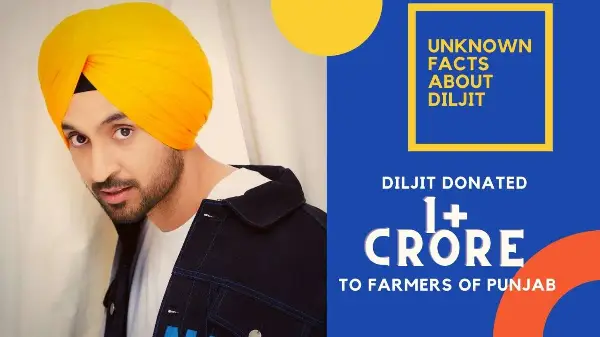 Unknown Fact About Superstar Diljit Dosanjh | 1 Cr Donation towards Farmers of Punjab | Real Story
