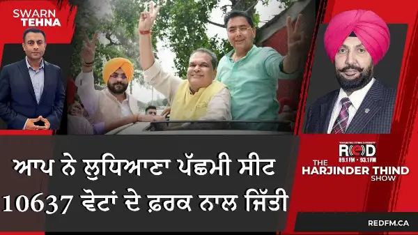 AAP Wins Ludhiana West Bypoll: ਆਪ ਨੇ ਲੁਧਿਆਣਾ ਪੱਛਮੀ ਸੀਟ 10637 ਵੋਟਾਂ ਦੇ ਫ਼ਰਕ ਨਾਲ ਜਿੱਤੀ