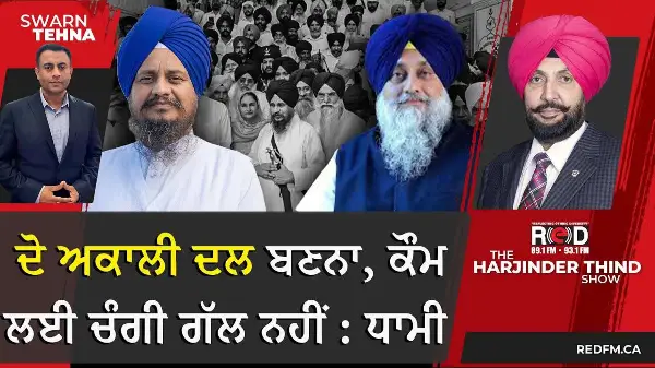 ਦੋ ਅਕਾਲੀ ਦਲ ਬਣਨਾ, ਕੌਮ ਲਈ ਚੰਗੀ ਗੱਲ ਨਹੀਂ : ਧਾਮੀ
