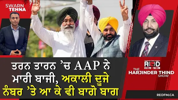 ਤਰਨ ਤਾਰਨ ’ਚ AAP ਨੇ ਮਾਰੀ ਬਾਜੀ, ਅਕਾਲੀ ਦੂਜੇ ਨੰਬਰ ’ਤੇ ਆ ਕੇ ਵੀ ਬਾਗੋ ਬਾਗ