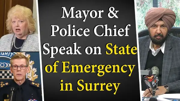 Extortion Crisis: Mayor Locke and Police Chief Lipinski Speak on State of Emergency in Surrey