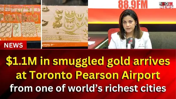 $1.1M in smuggled gold arrives at Toronto Pearson Airport from one of world’s richest cities