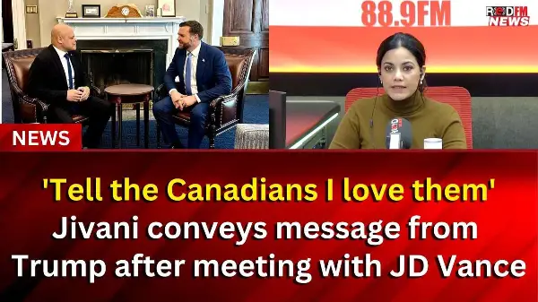 Tell the Canadians I love them': Jivani conveys message from Trump after meeting with JD Vance