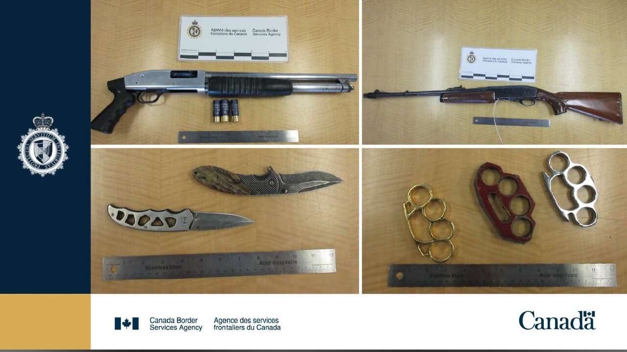    CBSA bust in Ottawa yields guns, prohibited weapons and forged documents; Two charged 