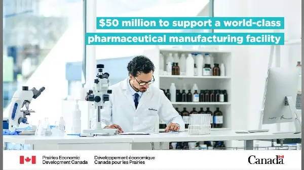 $50M federal investment to expand domestic pharmaceutical manufacturing capacity in Edmonton
