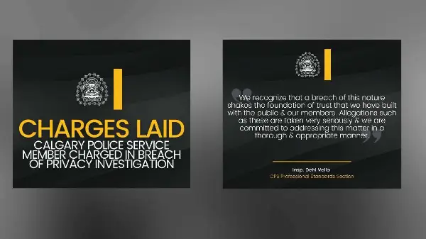 Civilian Calgary police employee charged for allegedly misusing confidential database