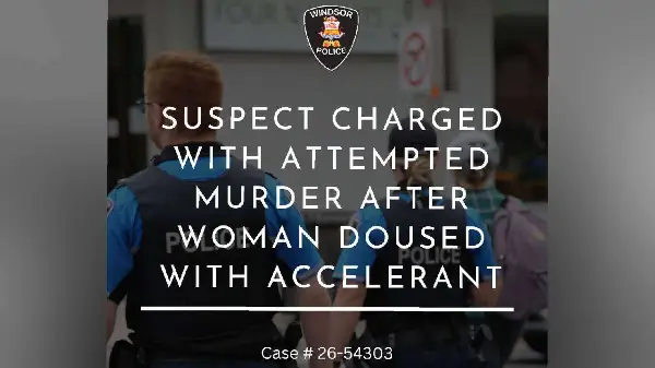 Windsor police charge man in alleged attempted murder involving fire attack
