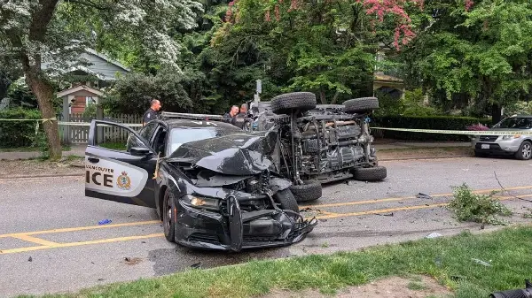 Senior critically injured, 2 VPD officers hospitalized in West End vehicle-ramming incident 