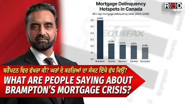 Brampton’s Mortgage Crisis : ਬਰੈਂਪਟਨ ਵਿਚ ਵੱਖਰਾ ਕੀ ? ਘਰਾਂ ਦੇ ਕਰਜ਼ਿਆਂ ਦਾ ਸੰਕਟ ਇੱਥੇ ਵੱਧ ਕਿਉਂ ? | Equifax