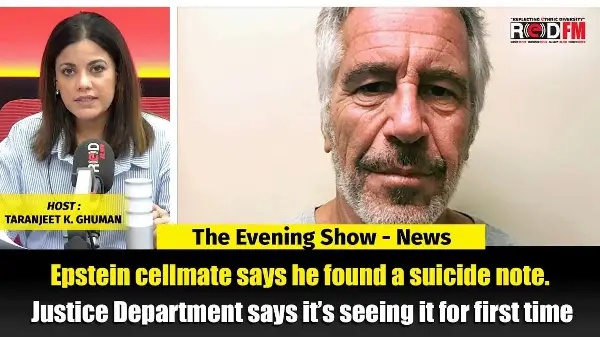 Epstein cellmate says he found a suicide note. Justice Department says it’s seeing it for first time