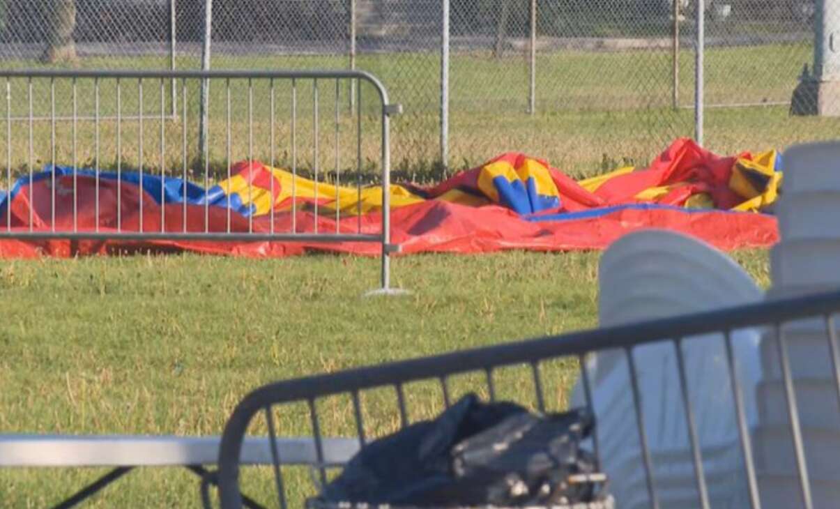 Toddler dies after bouncy castle swept away in Montreal storm 