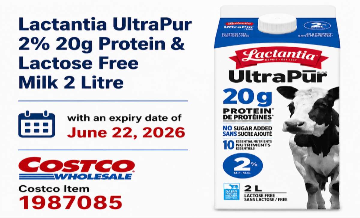 Costco Recall: Lactantia Milk pulled over excess vitamin levels 