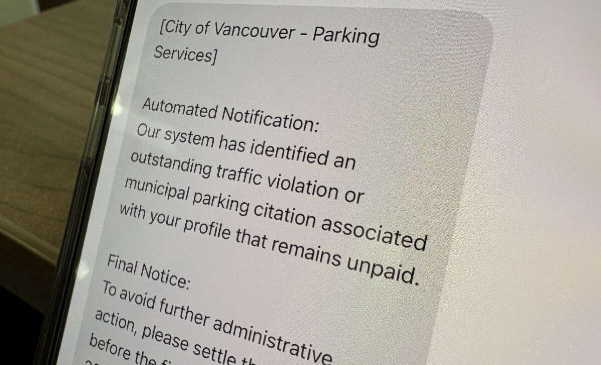 Vancouver issues public warning regarding increasing parking scams
