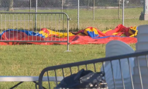Toddler dies after bouncy castle swept away in Montreal storm 