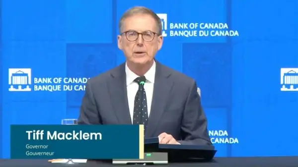 Bank of Canada holds rate at 2.25% for fifth straight decision