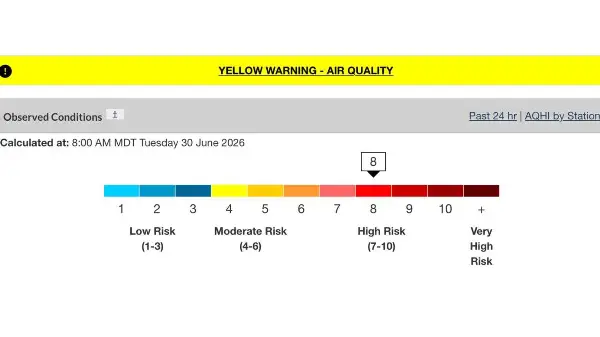 Calgary under air quality advisory as wildfire smoke expected to linger