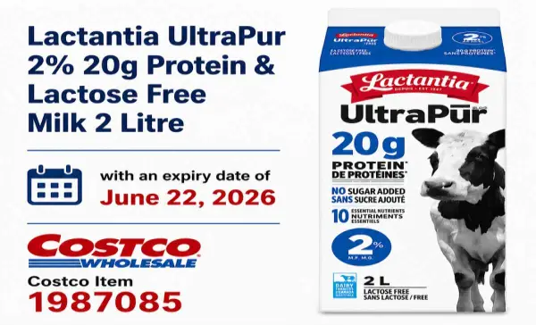 Costco Recall: Lactantia Milk pulled over excess vitamin levels 