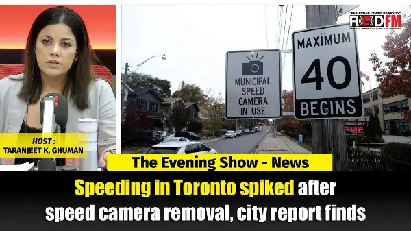 Speeding in Toronto spiked after speed camera removal, city report finds | RED FM NEWS