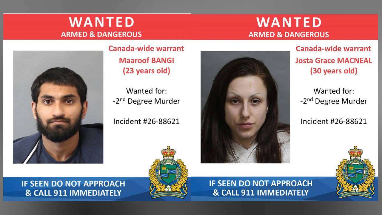 Canada-Wide Warrants Issued for Man and Woman Wanted in Niagara Falls Homicide