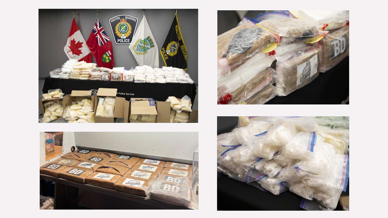 Halton Police seize record 273 kg of meth in $5 million drug bust, two GTA men charged 